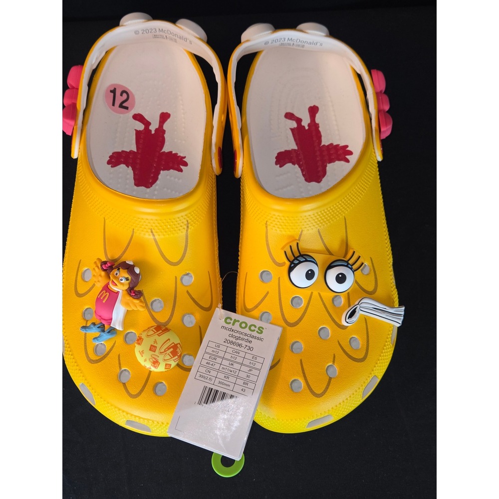 McDonald's Crocs Classic Clog Birdie Yellow Men's Size 12 NEW 2023‎ Limited